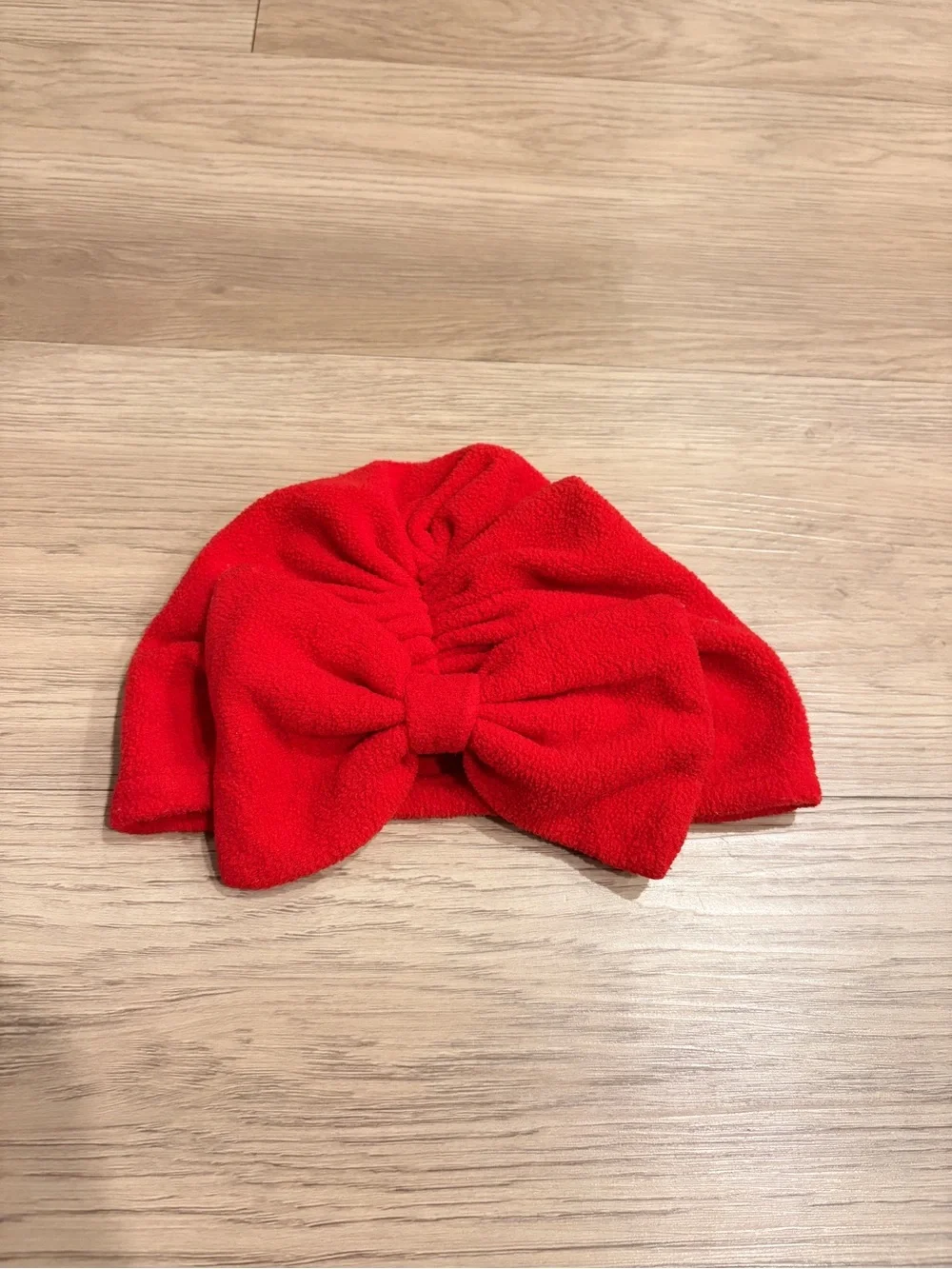 Girls Red Bow Turban Headwrap Size 6-12 months